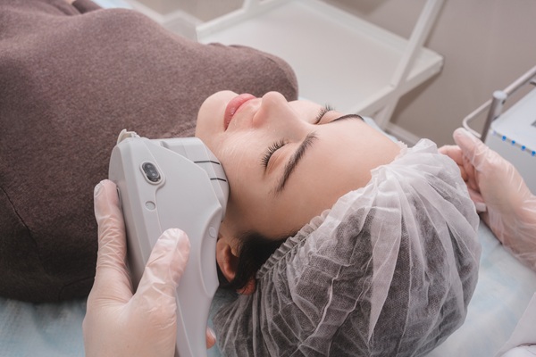 ultra sound therapy. smas lifting. skincare procedure. beauty industry.